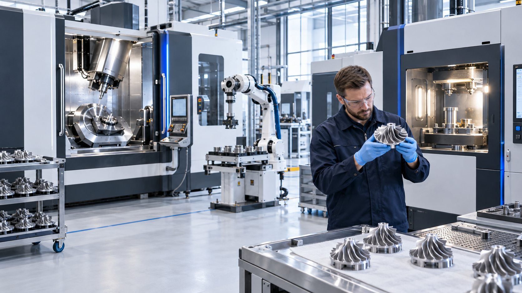 Integrated CNC and additive manufacturing facility